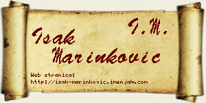 Isak Marinković vizit kartica